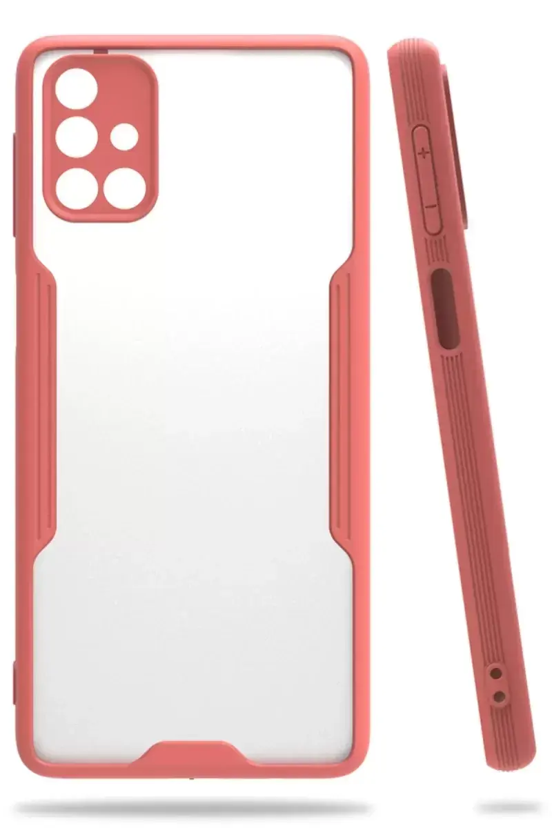 Newface Samsung Galaxy M31s Kılıf Platin Silikon - Pembe