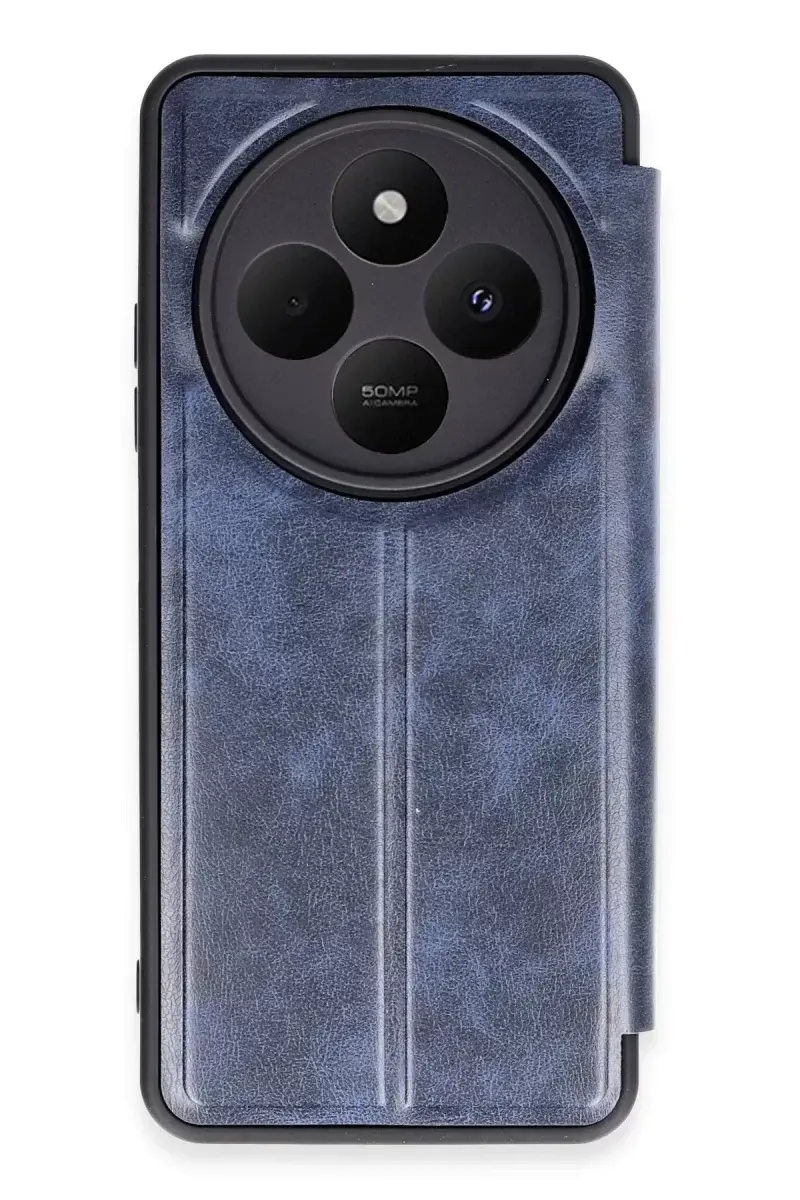 Newface Xiaomi Redmi 14c Kılıf Flip Cover - Lacivert
