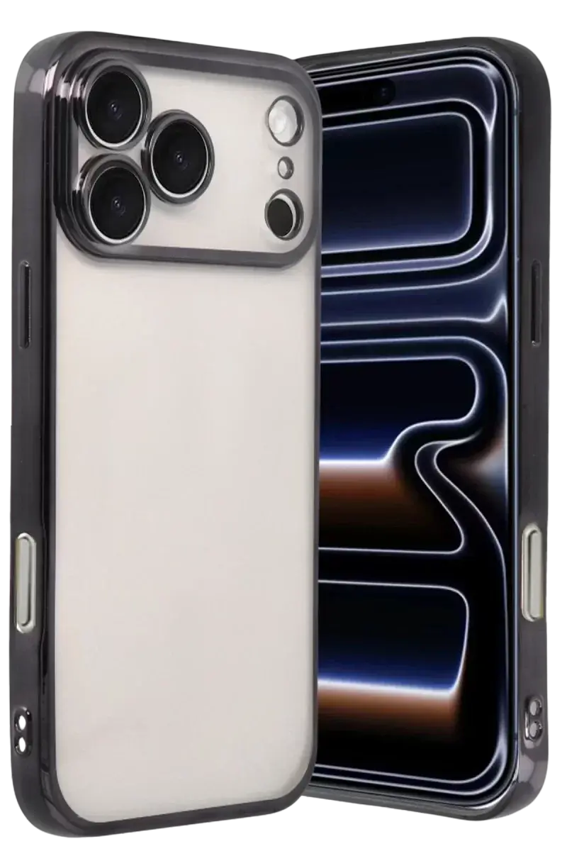 Newface Apple İphone 17 Pro Razer Lensli Silikon - Siyah