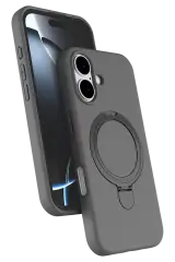 Newface Apple İphone 16 Regal Magsafe Standlı Kapak - Titan Gri