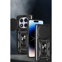 Xiaomi Redmi Note 14 Pro Plus Kılıf Pars Lens Yüzüklü Silikon - Yeşil