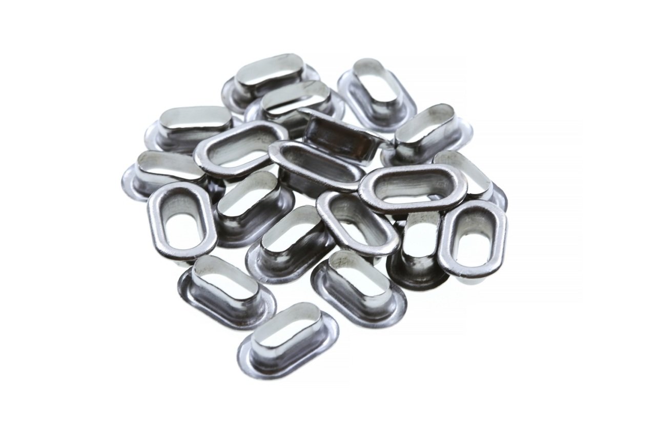 Metal Oval Kuş Gözü Füme - 10X15mm - 20'li