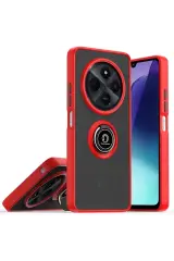 Newface Realme C75 4g Kılıf Montreal Yüzüklü Silikon Kapak - Kırmızı