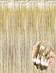 Mat Altın Püsküllü Kapı Perdesi - Parti, Bekarlığa Veda, Doğum Günü 1x2 M