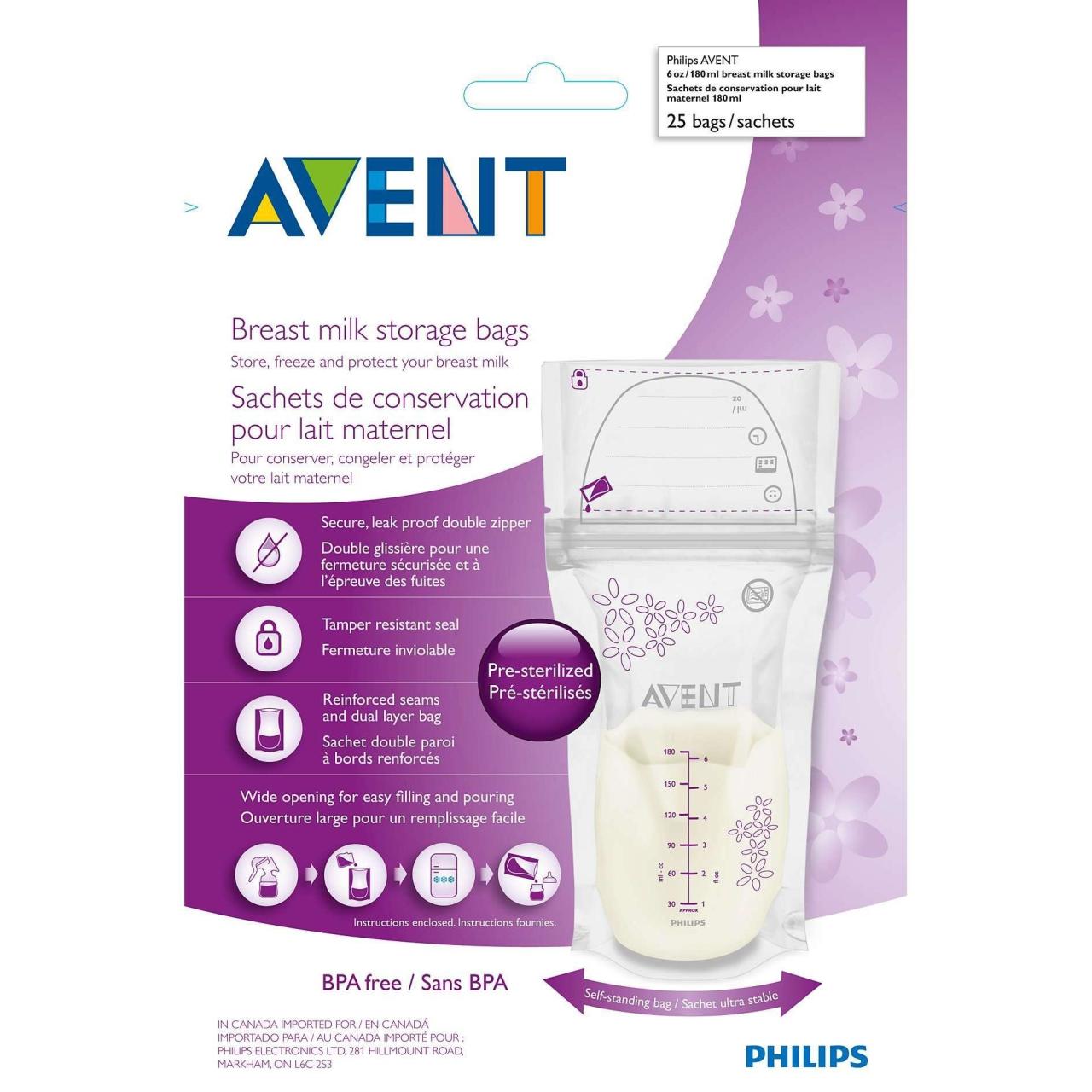 Avent Anne Sütü Saklama Poşeti 25'li