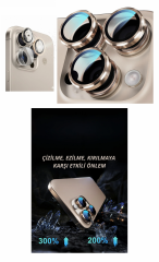 İphone 16 Pro Max Kamera Lens Koruyucu Naturel