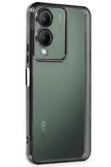 Newface Vivo Y17s Kılıf Razer Lensli Silikon - Siyah