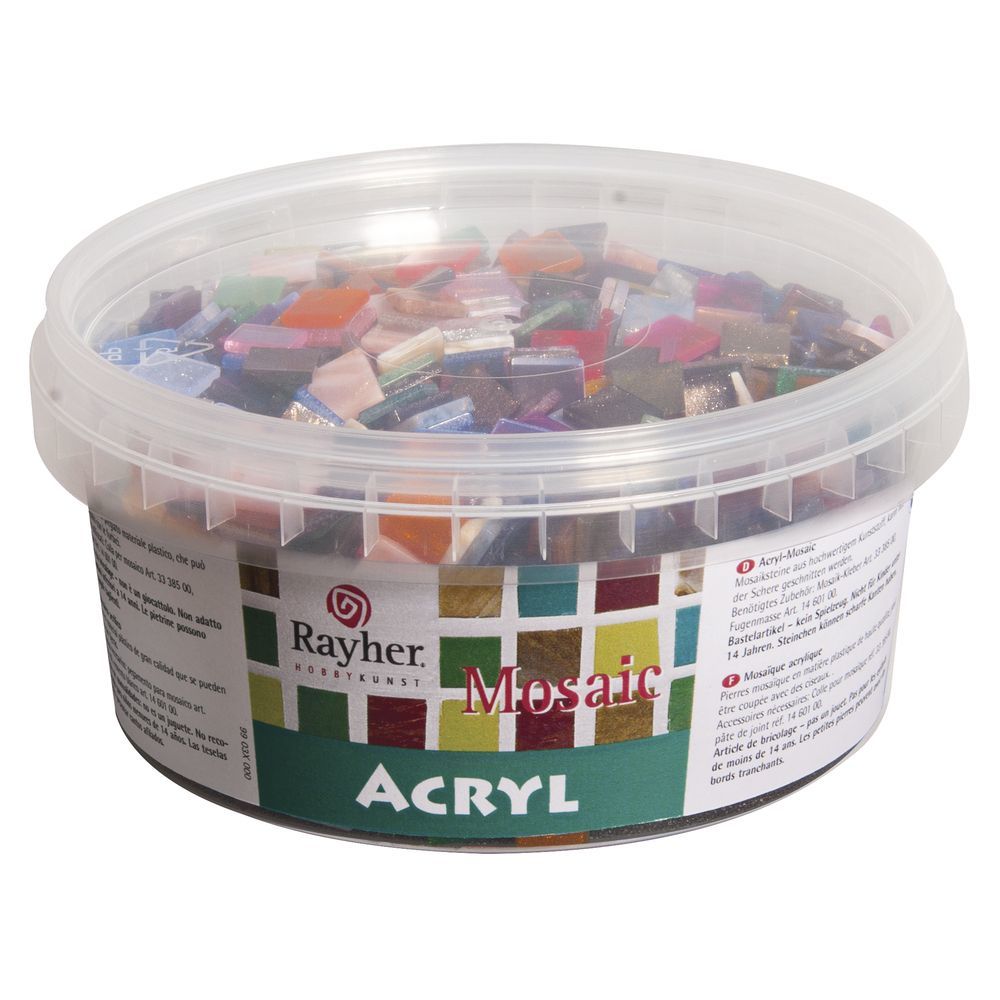 Mozaik Akrilik Taş Seti - Karışık Renkler - 500gr