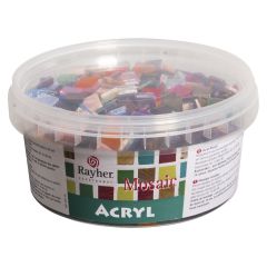Mozaik Akrilik Taş Seti - Karışık Renkler - 500gr