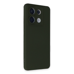 Xiaomi Redmi Note 13 Pro 5g Kılıf Nano İçi Kadife Silikon - Koyu Yeşil
