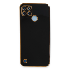 Realme C25y Kılıf Volet Silikon - Siyah