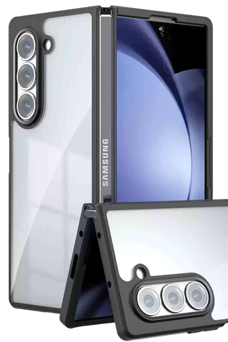 Newface Samsung Galaxy Z Fold 5 Kılıf Blur Fold Kapak - Siyah