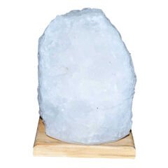 Doğal Kristal Kaya Tuzu Lambası Çankırı Kablolu Ampullü Beyaz 7-8 Kg
