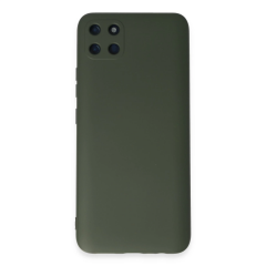Realme C11 Kılıf Nano İçi Kadife Silikon - Koyu Yeşil