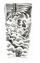 Bulutlar Melek Kanatları Geçici Dövme Şablonu Büyük Boy