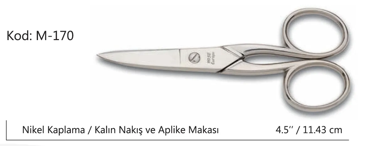 Rose Europe Kalın Nakış Makası Süper Kalite No:4.5 11,43 Cm