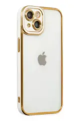 Newface İphone 14 Plus Kılıf Liva Lens Silikon - Beyaz
