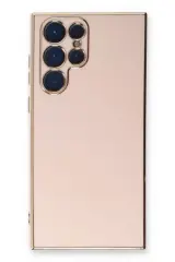 Newface Samsung Galaxy S22 Ultra Kılıf Volet Silikon - Pembe