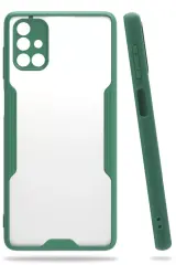 Newface Samsung Galaxy M51 Kılıf Platin Silikon - Yeşil