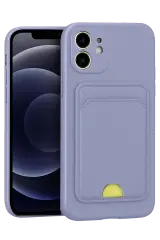 Newface İphone 11 Kılıf Kelvin Kartvizitli Silikon - Lila