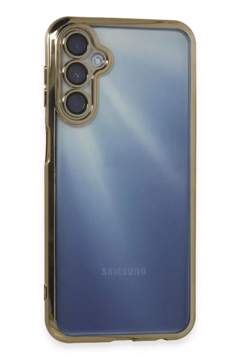 Newface Samsung Galaxy A25 5g Kılıf Razer Lensli Silikon - Gold