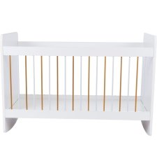 Jusso Gold White Sallanır Mobilya Beşik 60x120 Cm
