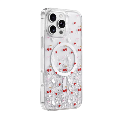 Onegif  İphone 16 Pro Max Misk Simli Magsafe Kapak - Desen 5