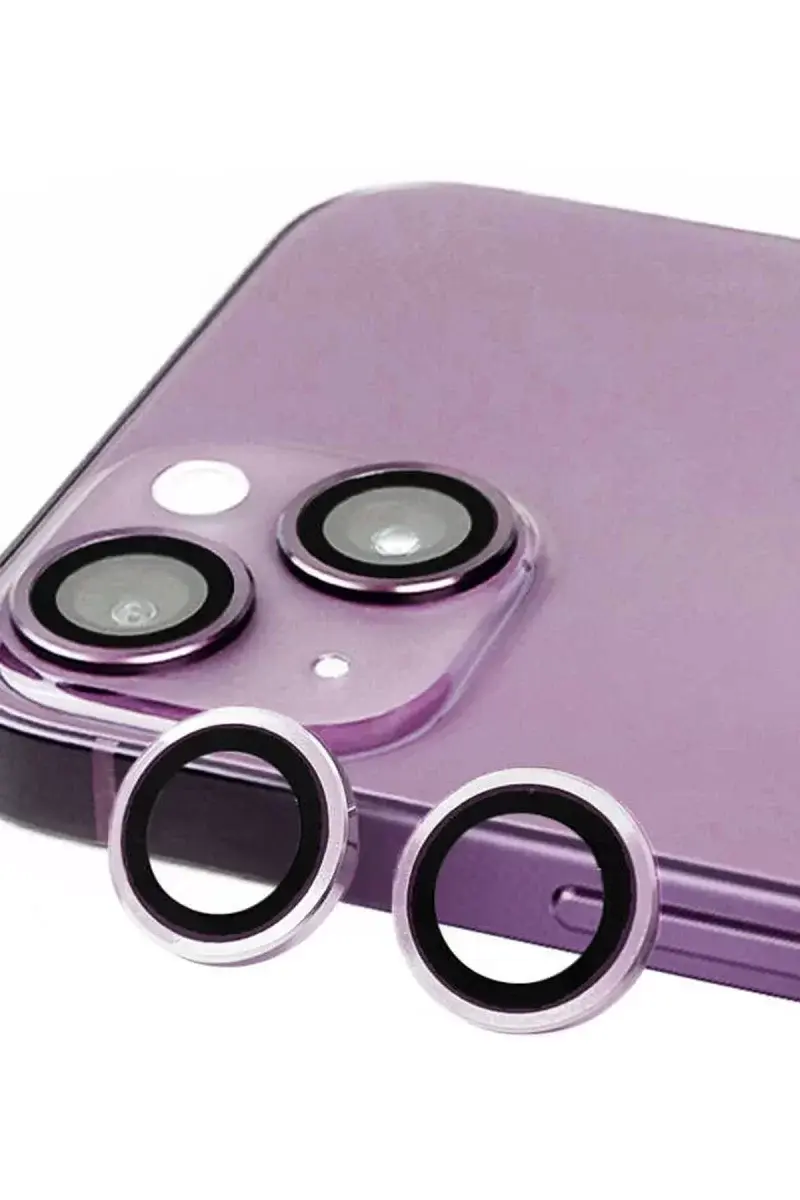 Newface İphone 14 Raze Metal Kamera Lens - Mor