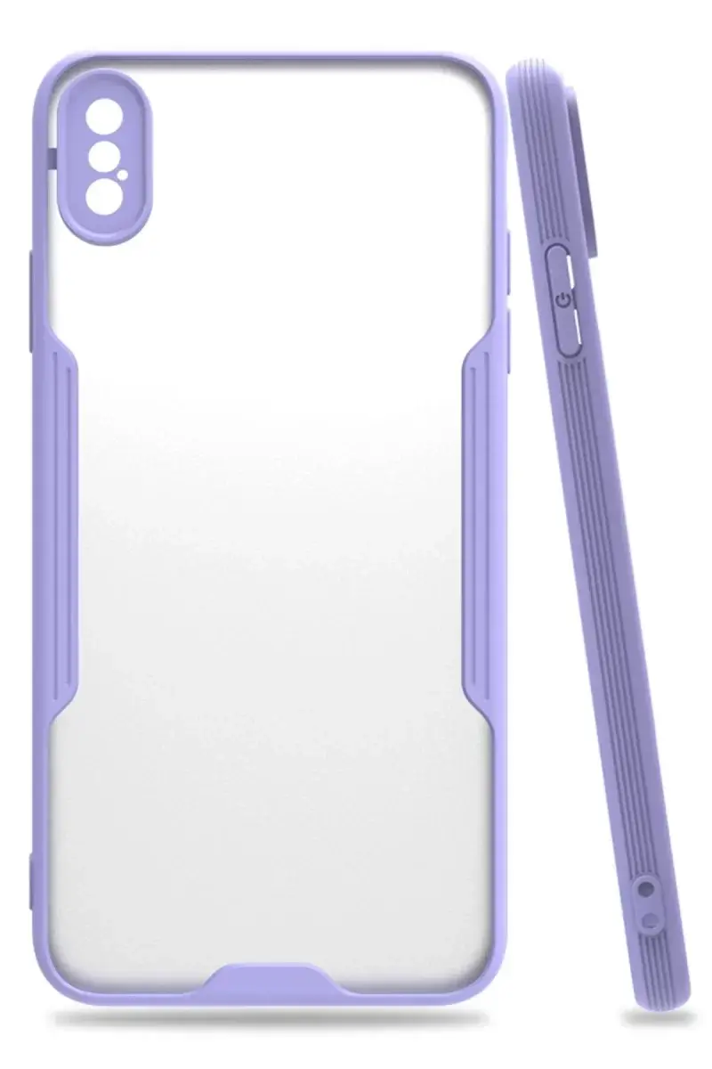 Newface İphone Xs Max Kılıf Platin Silikon - Lila