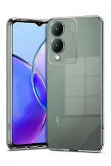 Newface Vivo Y17s Kılıf Lüx Şeffaf Silikon