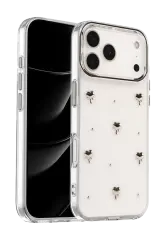 Newface Apple İphone 17 Pro Fiyonk Desenli Kapak - Desen 1