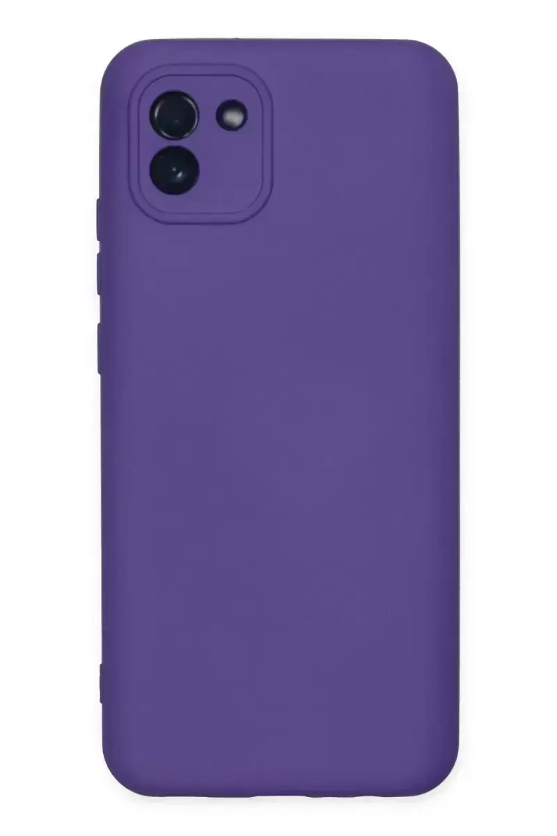 Newface Samsung Galaxy A03 Kılıf Nano İçi Kadife Silikon - Mor