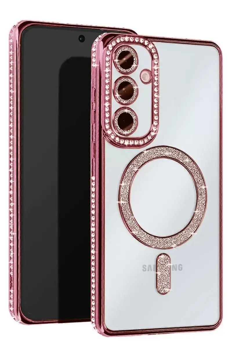 Newface Samsung Galaxy A55 5g Joke Simli Magneticsafe Kılıf - Pembe