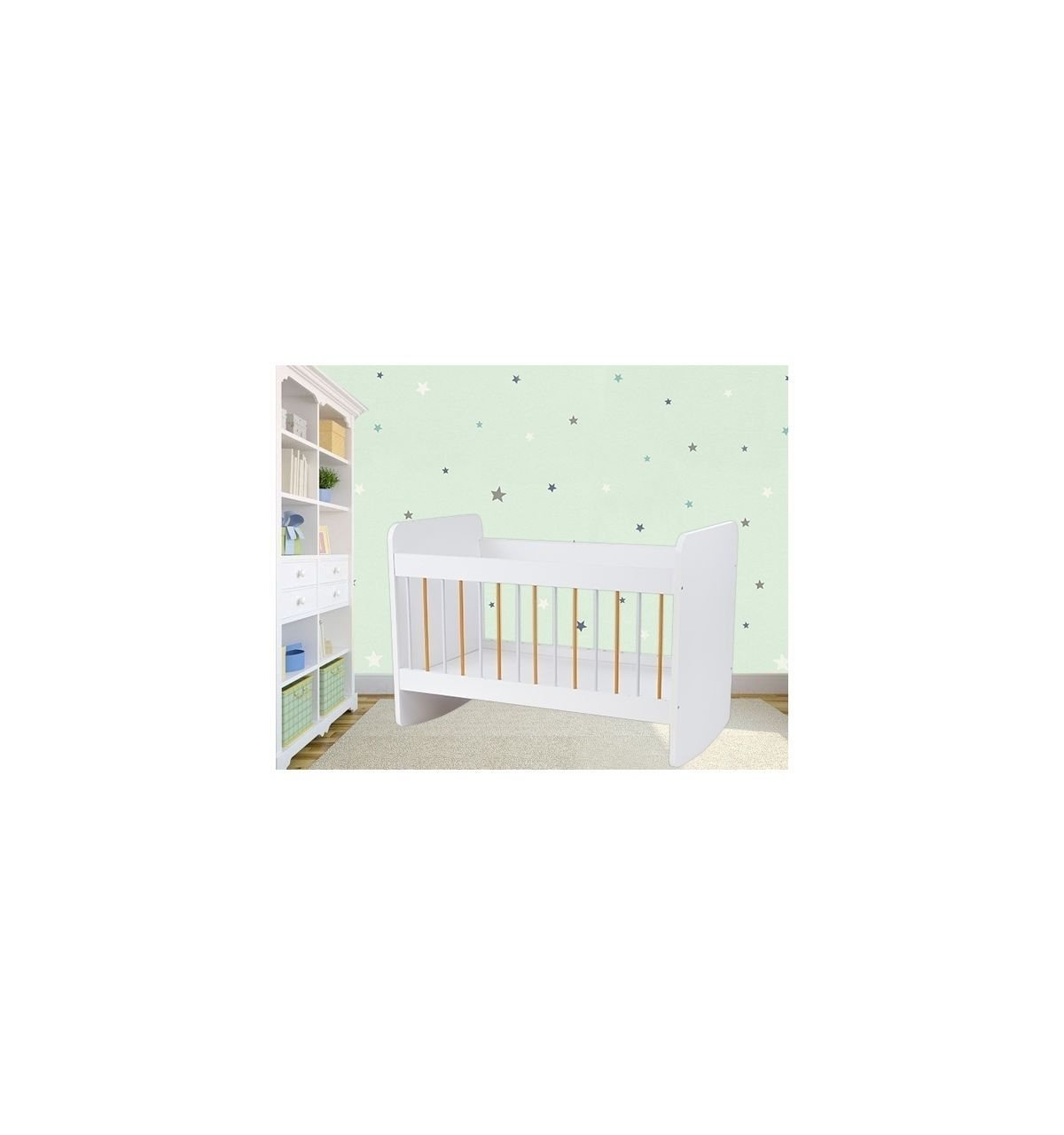 Jusso Gold White Sallanır Mobilya Beşik 50x90 Cm