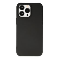 İphone 15 Pro Kılıf Nano İçi Kadife Silikon - Siyah