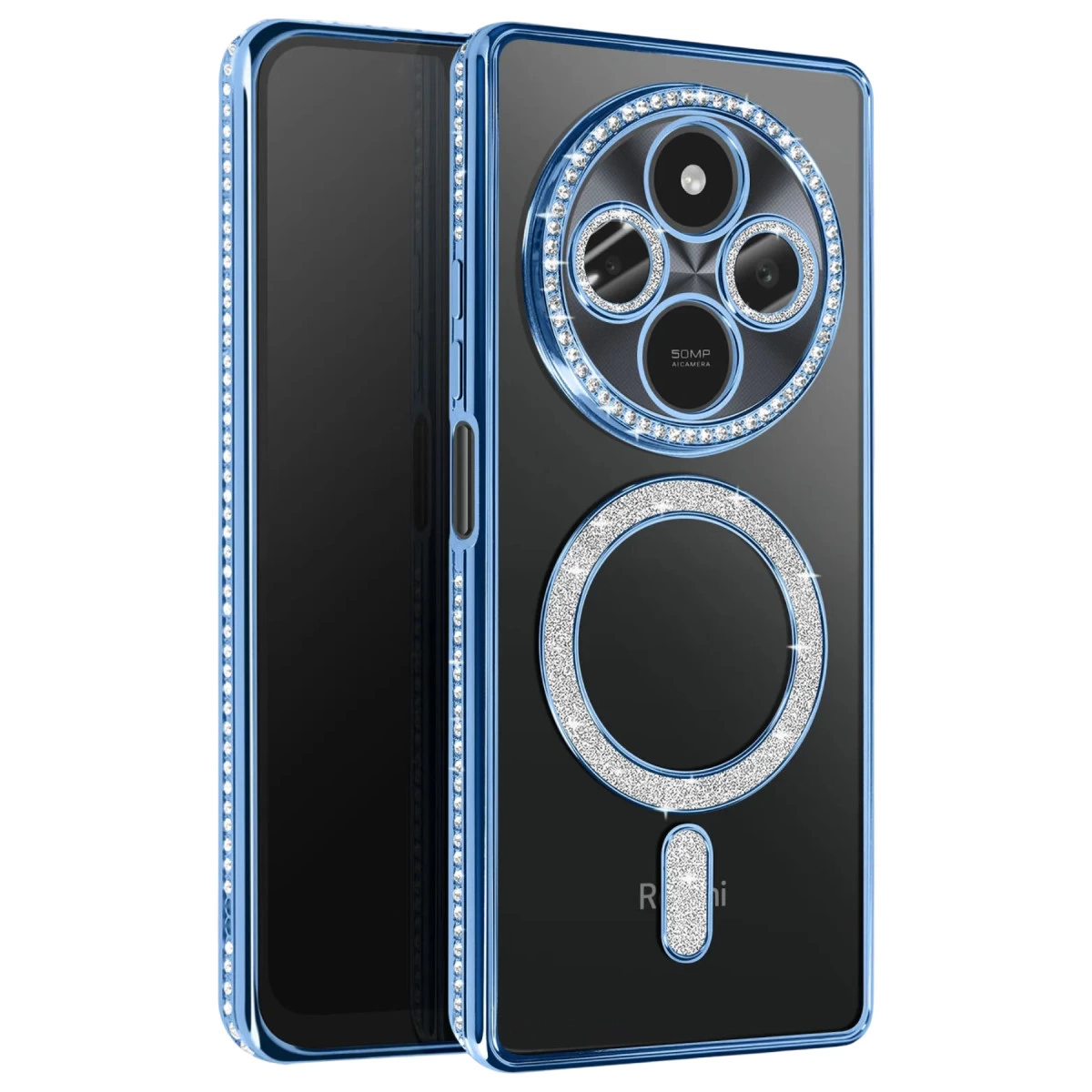 Xiaomi Redmi 14c Joke Simli Magneticsafe Kılıf - Mavi