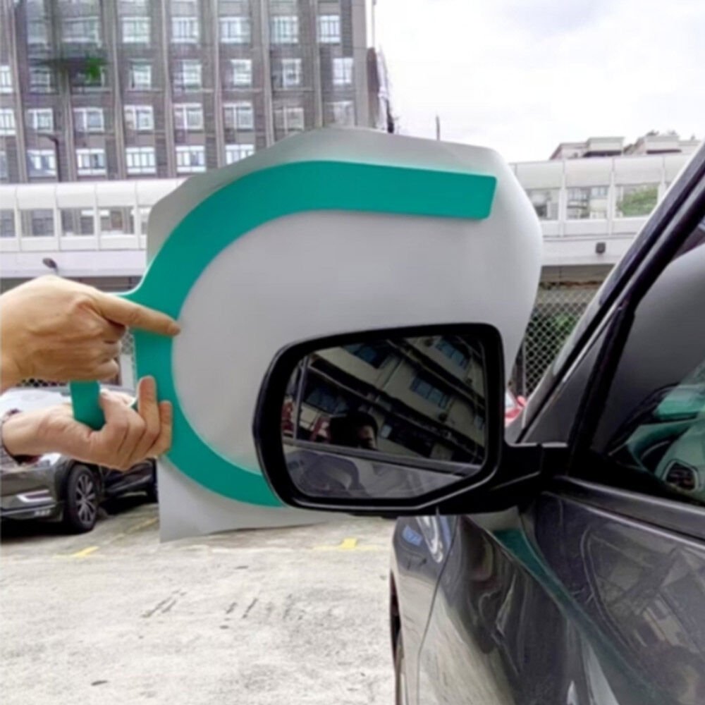 U Yan Ayna Kavisli Bölgeler İçin Folyo Kaplama ve Uygulama Aparatı Yeşil 40x38cm