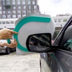 U Yan Ayna Kavisli Bölgeler İçin Folyo Kaplama ve Uygulama Aparatı Yeşil 40x38cm