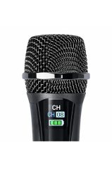 Profesyonel Çiftli Kablosuz Mikrofon Seti Karaoke Şarj Edilebilir 50 Metre