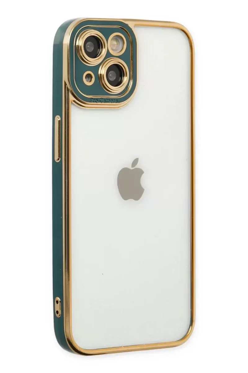 Newface İphone 14 Plus Kılıf Liva Lens Silikon - Yeşil