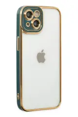 Newface İphone 14 Plus Kılıf Liva Lens Silikon - Yeşil