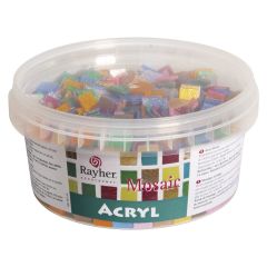 Simli Mozaik Akrilik Taş Seti - Karışık Renkler - 300gr