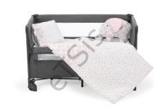 Sema Baby 6 Parça Lüks Park Yatak Bebek Uyku Seti - Pembe Fil