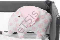 Sema Baby 6 Parça Lüks Park Yatak Bebek Uyku Seti - Pembe Fil