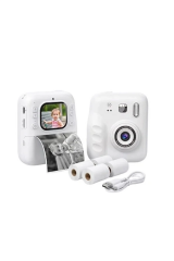 Dijital Fotoğraf Çıkaran Video Kaydedici Taşınabilir Anında Baskı Çıkaran Çocuk Kamerası Beyaz