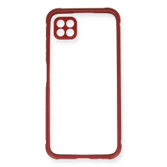 Huawei P40 Lite Kılıf Miami Şeffaf Silikon - Fuşya