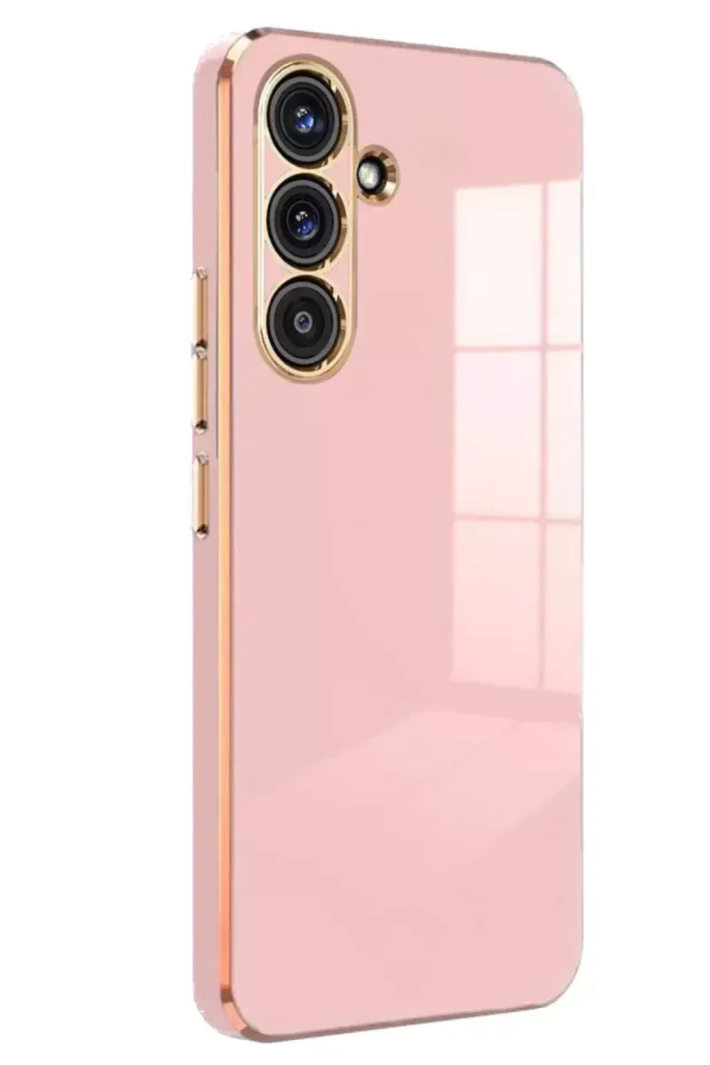 Newface Samsung Galaxy S25 Kılıf Volet Silikon - Pembe