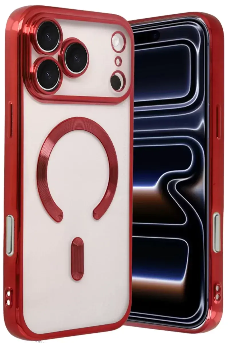 Newface Apple İphone 17 Pro Max Kross Magneticsafe Kapak - Kırmızı