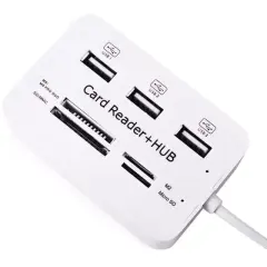 Powermaster 3 Port 2.0 Usb Çoklayıcı Hub + 4 Slot Kart Okuyucu Pm-6052