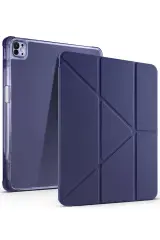 Newface İpad Air 13 (2024) Kılıf Kalemlikli Mars Tablet Kılıfı - Lacivert